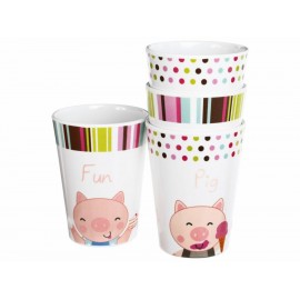 Crown Baccara Juego de 4 Vasos Baby Pig-ComercializadoraZeus- 1053675383
