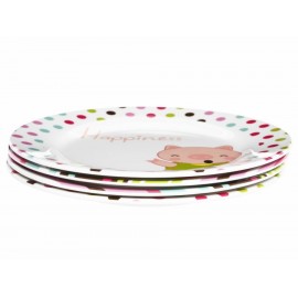 Crown Baccara Juego de 4 Platos para Ensalada Baby Pig-ComercializadoraZeus- 1053675359