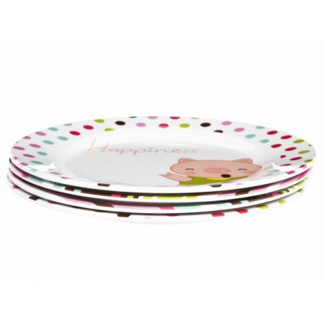 Crown Baccara Juego de 4 Platos para Ensalada Baby Pig-ComercializadoraZeus- 1053675359