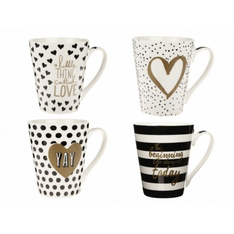 Haus Set de 4 Tazas Chicas Blancas-ComercializadoraZeus- 1056443467