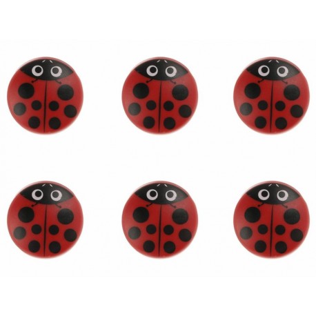 Kikkerland Pinzas en Forma de Catarina 6 Piezas-ComercializadoraZeus- 1048170061