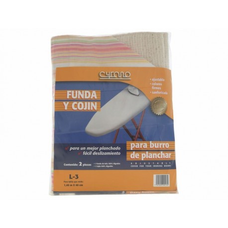 BL Estela Juego de Funda y Cojín para Burro de Planchar-ComercializadoraZeus- 43902091