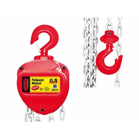 Polipasto manual Mikel's Polm-0.5 rojo-ComercializadoraZeus- 1036620257