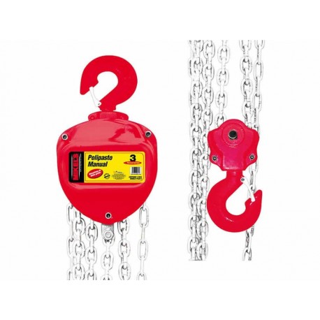 Polipasto manual Mikel's Polm-3 rojo-ComercializadoraZeus- 1036620281