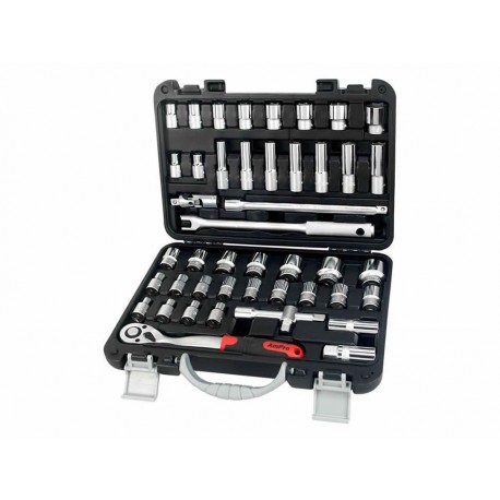 Ampro Juego de Matraca con Dados  Puntas y Desarmador T46172-ComercializadoraZeus- 1024807394