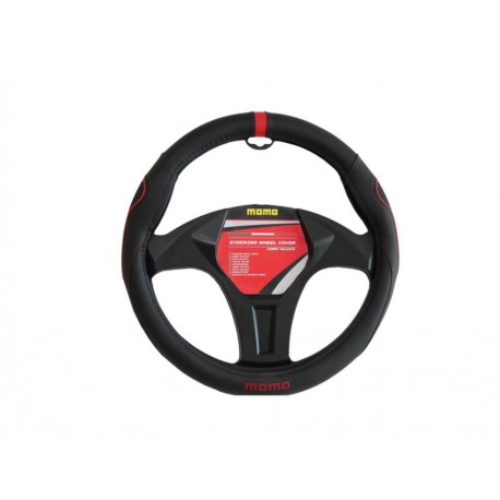 Momo Cubre Volante MMPSW14BR Negro con Rojo-ComercializadoraZeus- 1050561107