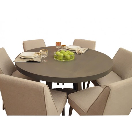 Mesa Redonda Terra Gusto gris-ComercializadoraZeus- 1040311561