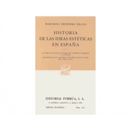 Historia de las Ideas Estéticas en España S 17-ComercializadoraZeus- 1038135984