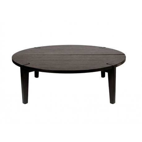 Mesa de centro redonda Natuzzi Merlot chocolate-ComercializadoraZeus- 1038079588