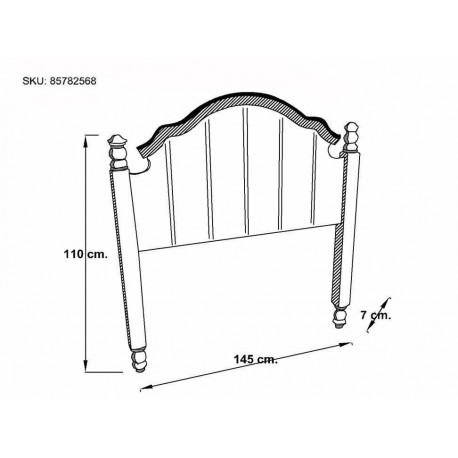 Cabecera matrimonial Billy Carol blanca-ComercializadoraZeus- 85782568