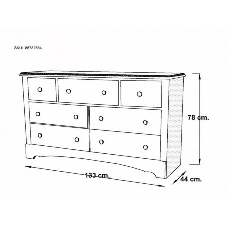Cómoda Billy Carol blanco-ComercializadoraZeus- 85782584