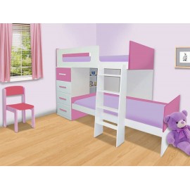 Litera Wilhem Muebles Teens rosa-ComercializadoraZeus- 1026842821