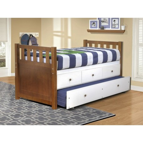 Cama individual Lala Bourbon blanca-ComercializadoraZeus- 1052841115