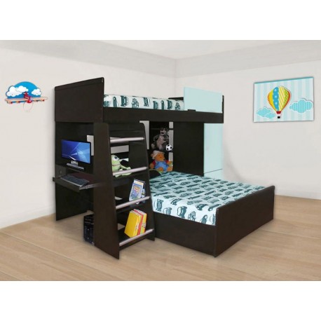 Litera Wilhem Muebles Billy azul-ComercializadoraZeus- 1025368351