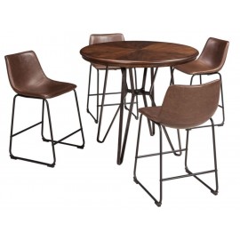 Set de sillas Ashley D372 124 café-ComercializadoraZeus- 1058542713