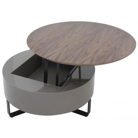 Mesa Lateral con Extensión Adwin Ziben Gris con café-ComercializadoraZeus- 1046473520