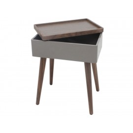 Mesa Lateral Adwin Ziben caf[e con gris-ComercializadoraZeus- 1046473589