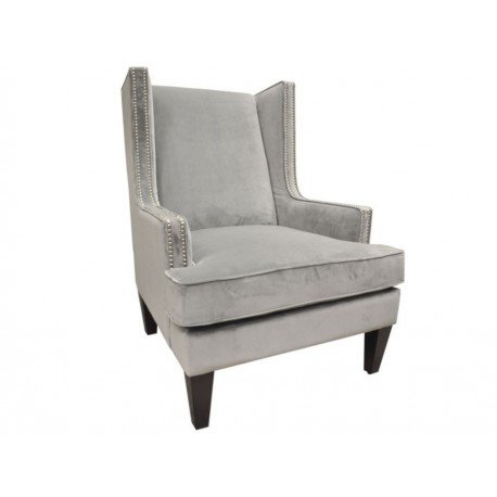 Sillón Contemporáneo Liz Tux velvet gris-ComercializadoraZeus- 1050245701
