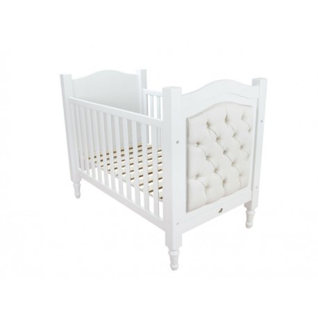 Cuna Capitonada Contemporánea Mon Caramel blanca-ComercializadoraZeus- 1053296153