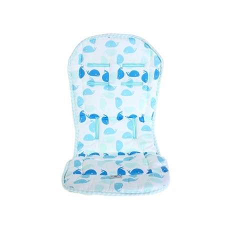 Nap Cubre Carriola Reversible Figuras Ballenas Azul-ComercializadoraZeus- 1045322684