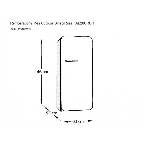 Smeg FAB28UPKR1 Refrigerador 9 Pies Cúbicos Rosa-ComercializadoraZeus- 1037876824