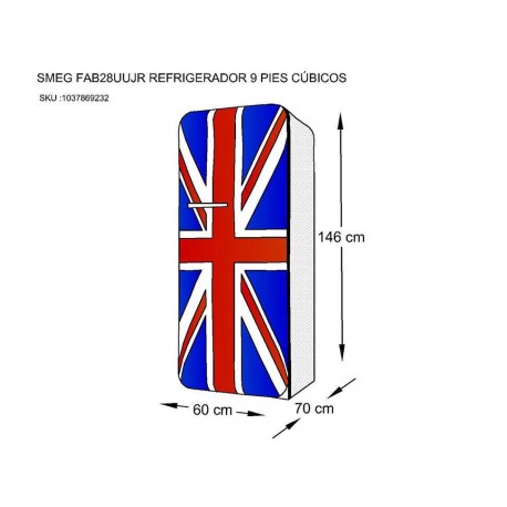 Refrigerador Smeg 9 pies cúbicos FAB28UUJR1-ComercializadoraZeus- 1037869232