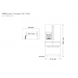 KitchenAid KRMF706EBS Refrigerador 26 Pies Cúbicos Negro-ComercializadoraZeus- 1048612101
