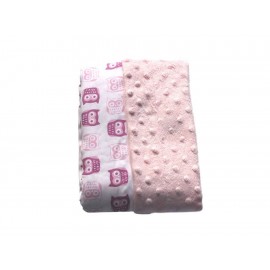 Cobija Nap buhos algodón rosa-ComercializadoraZeus- 1044615556