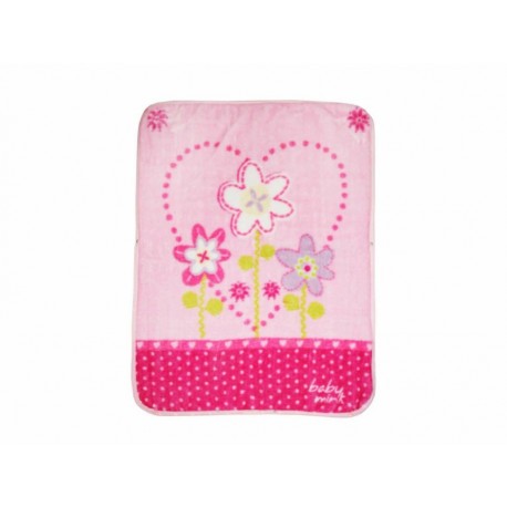 Baby Mink Cobertor Baby Bag Flores Rosa-ComercializadoraZeus- 1051895092
