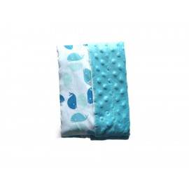 Cobija Nap ballenas algodón azul-ComercializadoraZeus- 1044615564