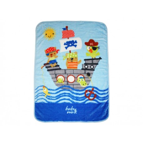 Baby Mink Cobertor Cunero Elite Piratas Azul-ComercializadoraZeus- 1051895114