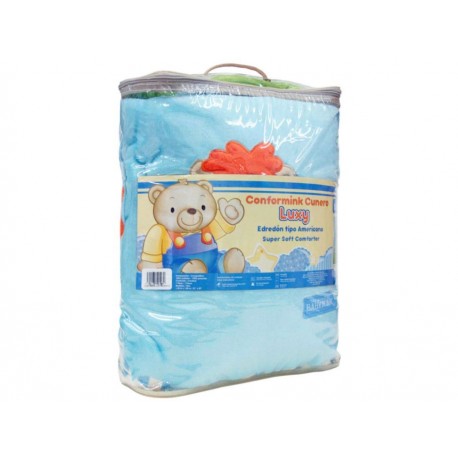 Baby Mink Cobertor Conf Luxy Felinos Azul-ComercializadoraZeus- 1048965969