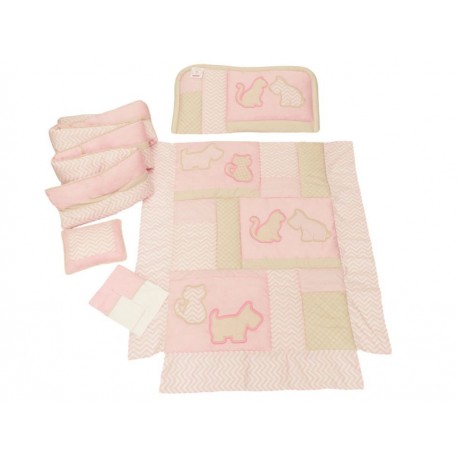 Cocolino Amigos Juego de Cuna Rosa-ComercializadoraZeus- 1047697952
