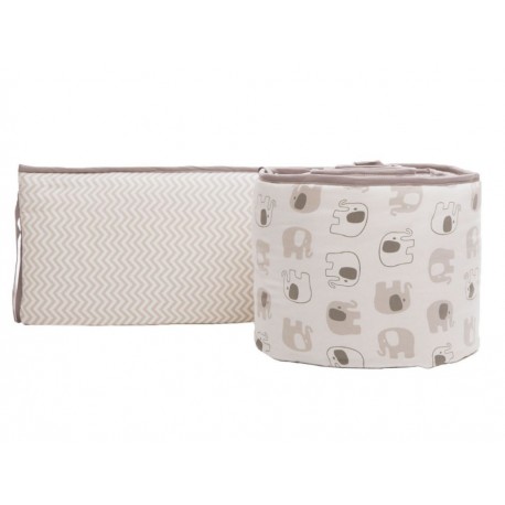 Nap Bumper Elefante Protector para Cuna 95 X 140 Gris-ComercializadoraZeus- 1048097266