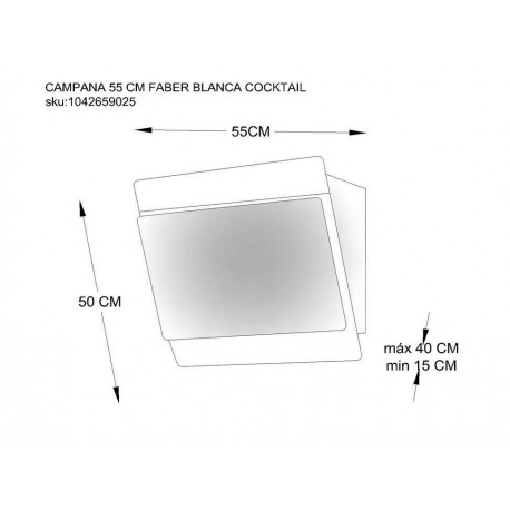 Campana de pared Faber 55 cm blanca 110.0324.531-ComercializadoraZeus- 1042659025