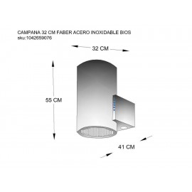 Campana Faber 32 cm acero 110.0323.965-ComercializadoraZeus- 1042659076