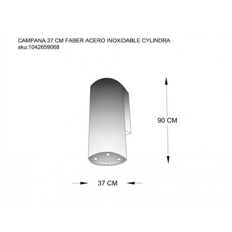 Campana Faber 37 centímetros plata 110.0323.667-ComercializadoraZeus- 1042659068