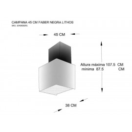 Campana de pared Faber 45 cm negra 110.0324.131-ComercializadoraZeus- 1042658291