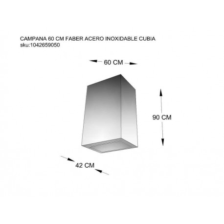 Campana Faber 60 cm acero 110.0325.038-ComercializadoraZeus- 1042659050