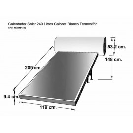 Calentador solar Calorex Termosifón 240 gris-ComercializadoraZeus- 1023454382