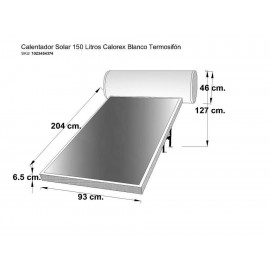 Calentador solar Calorex Termosifón 150 gris-ComercializadoraZeus- 1023454374