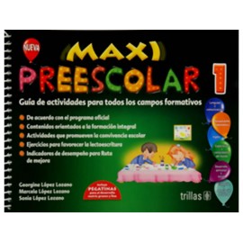 Maxi Preescolar 1 Guía de Actividades para Todos los Campos Formativos-ComercializadoraZeus- 1043213276