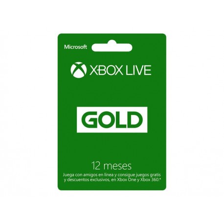 Xbox Live Tarjeta Gold 12 Meses-ComercializadoraZeus- 1022237744