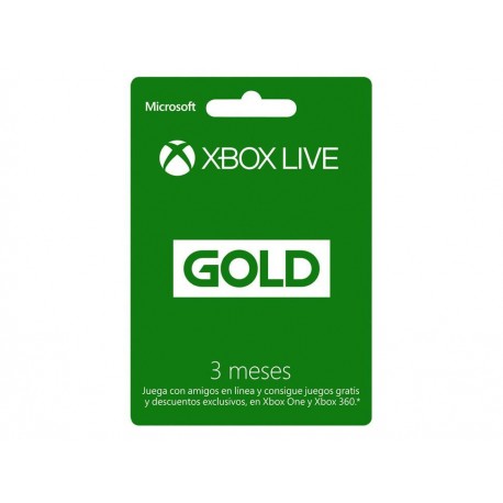 Xbox Live Tarjeta Gold 3 Meses-ComercializadoraZeus- 1022237752