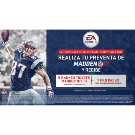 Xbox One Madden NFL 17-ComercializadoraZeus- 1049390943