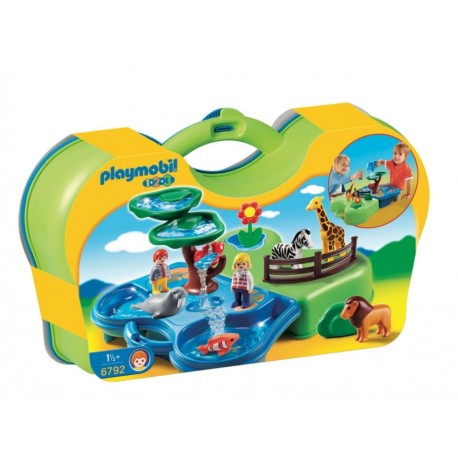 Playmobil 1.2.3 Zoo y Acuario Maletín-ComercializadoraZeus- 1037631911