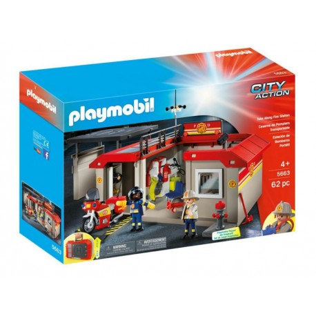 Playmobil Estación de Bomberos Portátil-ComercializadoraZeus- 1052110021