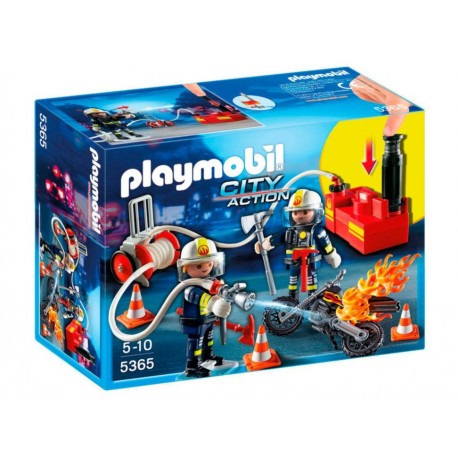 Playmobil Bomberos con Bomba de Agua-ComercializadoraZeus- 1041424636