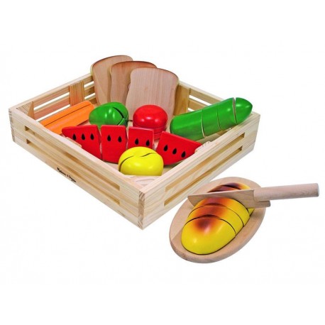 Melissa & Doug Alimentos de Madera Para Cortar-ComercializadoraZeus- 1023689304