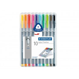 Steadtler Estuche de Plumas Triplus Fineliner 10 Piezas Multicolor-ComercializadoraZeus- 1026760255